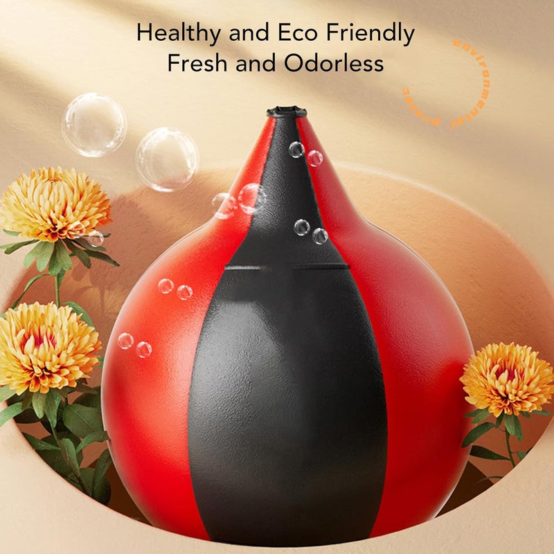 Fockety Double End Striking Punching Bag Kit, PU Leather Double End Boxing Speed Bag with Adjustable Cords, Boxing Ball for, and Hand Eye Coordination Training - Image 4